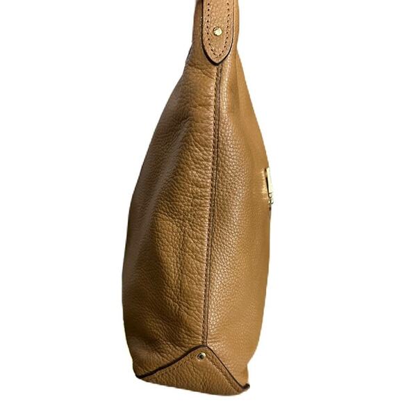 Coach 2Way Bag Abby Duffle Cognac Goldtone F31507 Leather Hobo + Crossbody Strap - Picture 8 of 15